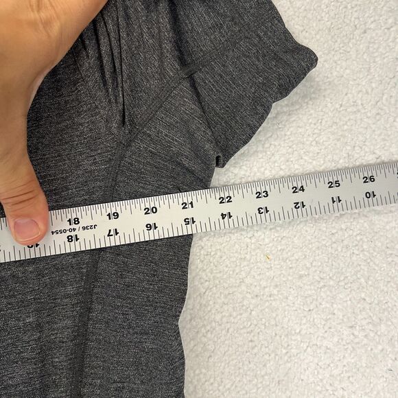 Lululemon T Shirt Mens Large Bolt Tech Heather Black Gray Shirt Silverescent Gym - Picture 6 of 7